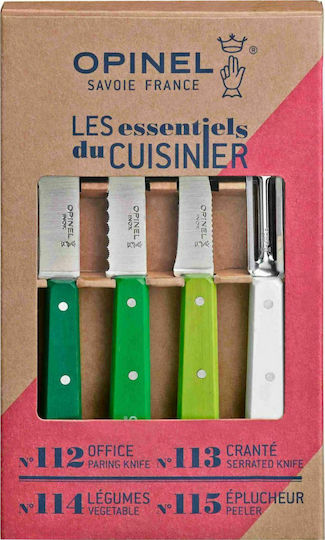 Opinel Essential Primavera Ножове Комплект от Неръждаема Стомана 4бр