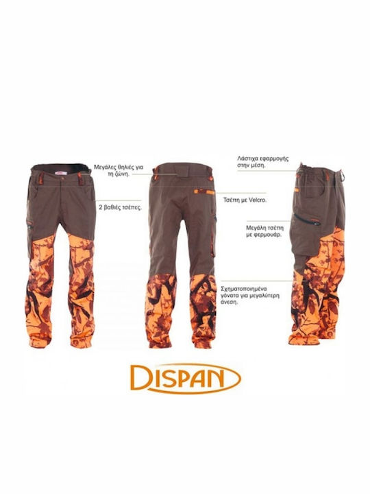 Dispan Pantaloni de Vânătoare Pantaloni de vânătoare Impermeabil Varianta portocalie Camo Verde Portocaliu
