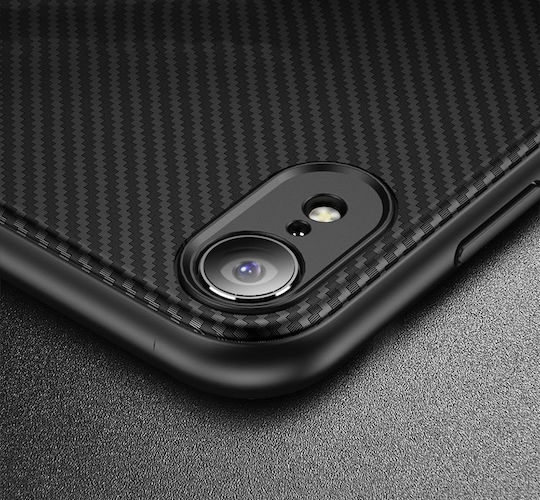 iPaky IPAKY iPhone XR IPAKY Carbon Etui Back Cover Silicone Black (iPhone XR)