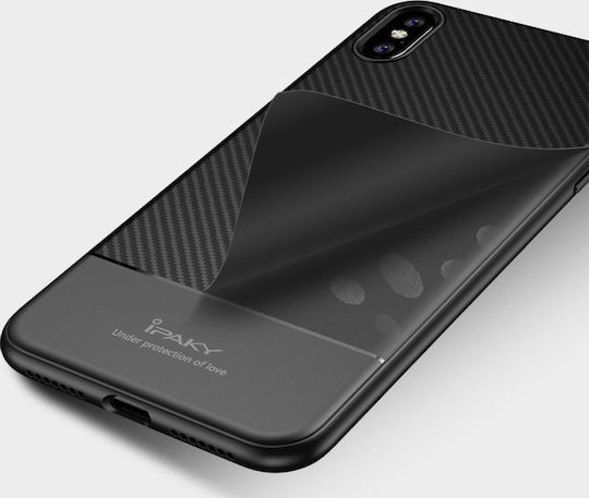 iPaky IPAKY iPhone XR IPAKY Carbon Etui Back Cover Silicone Black (iPhone XR)