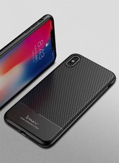 iPaky IPAKY iPhone XR IPAKY Carbon Etui Back Cover Silicone Black (iPhone XR)