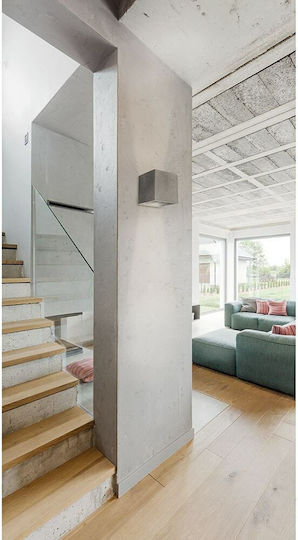 Viokef Concrete Modern Lamp Wall with Socket G9 Gray 11.5x11.5x11.5cm