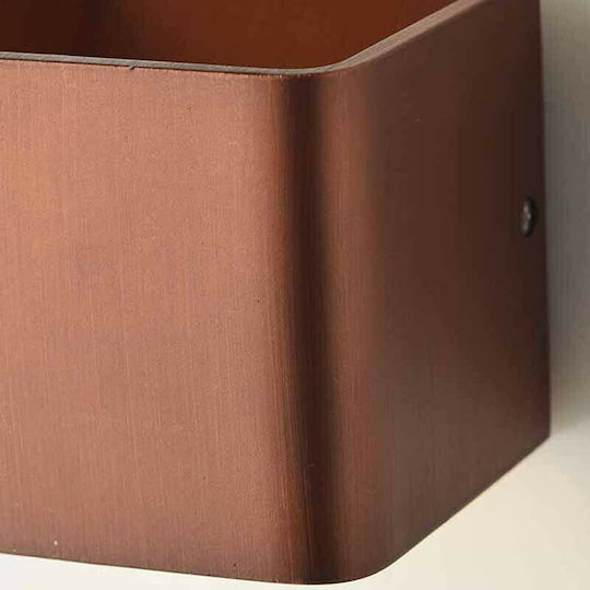 Aca Nephele Modern Lumină de Perete cu LED Integrat și Lumină Alb Cald Cupru 25x10x10cm