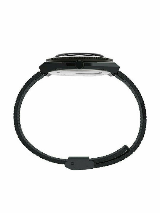 Timex Reissue Ανδρικό Ρολόι 38mm Μπαταρίας με Μαύρο Μεταλλικό Μπρασελέ