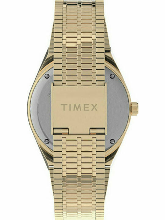 Timex Reissue Ανδρικό Ρολόι 38mm Μπαταρίας με Χρυσό Μεταλλικό Μπρασελέ