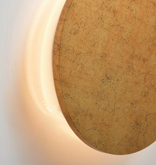 Aca Eclipse Modern Lumină de Perete cu LED Integrat și Lumină Alb Cald Maro 40cm