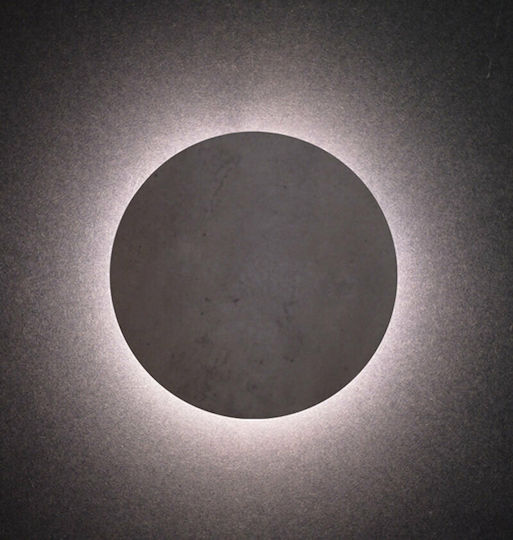 Aca Eclipse Modern Wall Lamp with Integrated LED and Warm White Light Gray 40x3.8cm