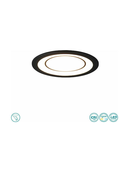 Trio Lighting Core Στρογγυλό Πλαστικό Χωνευτό Σποτ με Ενσωματωμένο LED και Θερμό Λευκό Φως