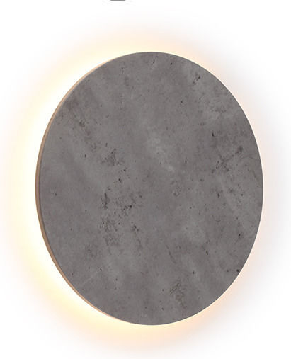 Aca Eclipse Modern Lamp Wall with Integrated LED and Warm White Light Gray 30x3.8cm