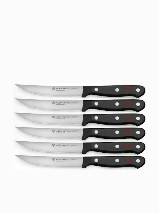Wusthof Gourmet Μαχαίρια Φαγητού από Ανοξείδωτο Ατσάλι 12cm 6τμχ