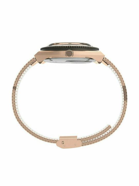 Timex Reissue Women's Watch Chronograph with Pink Gold Metal Bracelet
