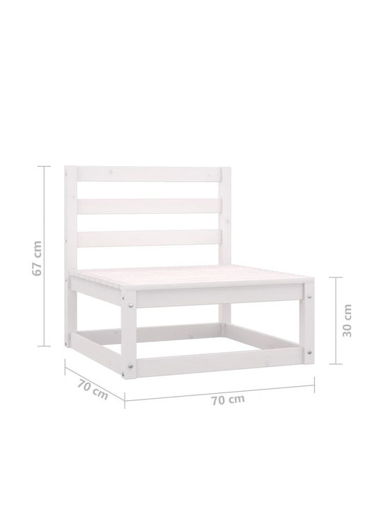Bancă Exterior din Paleți cu Perne 70x70x67cm