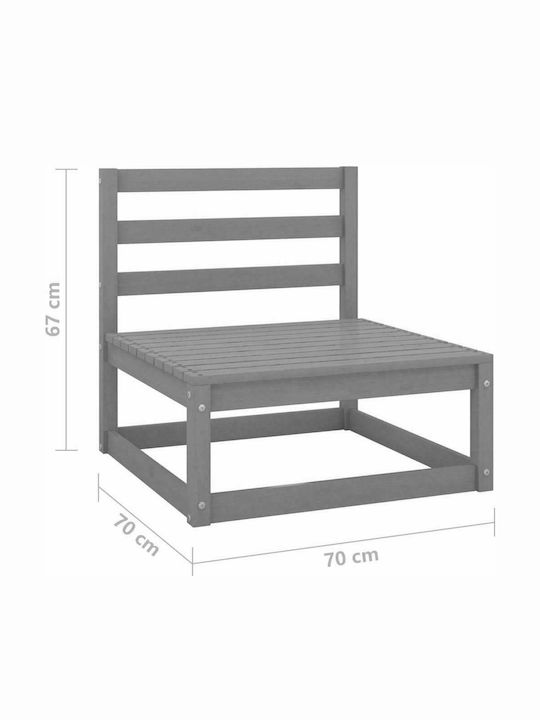Bench Outdoor from Pallets with Pillows 70x70x67cm