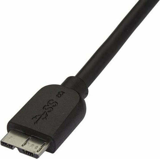 StarTech Regular USB 3.0 to micro USB Cable Μαύρο 2m (USB3AUB2MS)