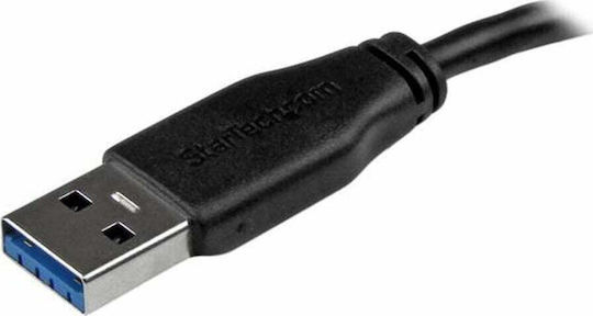 StarTech Regular USB 3.0 to micro USB Cable Μαύρο 2m (USB3AUB2MS)