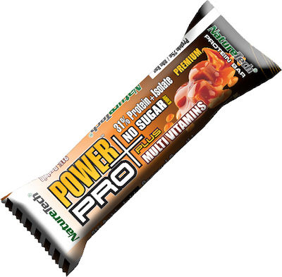 NatureTech Power Pro Protein Isolate Batoane cu 31% Proteină & Aromă Smoothie de caramel 12x80gr