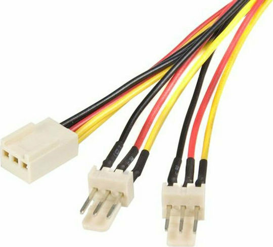 StarTech 3-Pin-Lüfter - 3-Pin-Lüfter Kabel 0.3m Mehrfarbig (TX3SPLIT12)