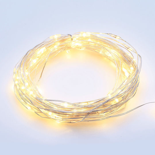 50 Lichterketten LED 5.1m. Warmes Weiß Batterie in Zeichenfolge 1Stück