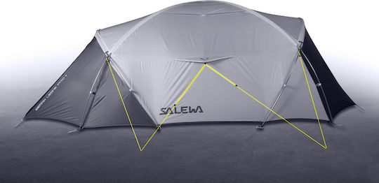 Salewa Sierra Leone II Cort De Camping Igloo Cățărare Gri Cu Dublu Material 4 Anotimpuri Pentru 2 Persoane Impermeabilă 3000mm 330x140x116cm