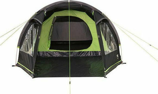 High Peak Winter Camping Tunnel Mountaineering Grey with Double Cloth for 3 People Waterproof 4000mm 380x180x120cm