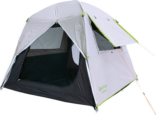 Bigfour Domino 3 Σκηνή Camping Λευκή με Διπλό Πανί 3 Εποχών για 3 Άτομα 210x210x170εκ.