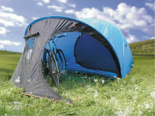 Panda Bike Καλοκαιρινή Σκηνή Camping Igloo Ορειβασίας Μπλε με Διπλό Πανί για 2 Άτομα Αδιάβροχη 1200mm 290x215x130εκ.