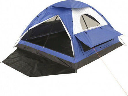Panda Junior Plus III Summer Camping Tent Igloo Blue for 4 People 210x240x160cm