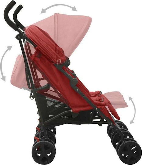 vidaXL Umbrella Stroller Suitable from 6+ Months Red 14.4kg