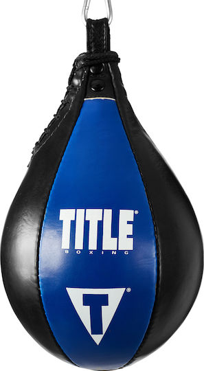 Title Boxing Δερμάτινος Σάκος Ταχύτητας Άδειος Μαύρος/Μπλε