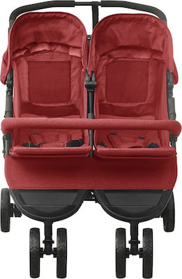 vidaXL Doppelter Kinderwagen Geeignet für Neugeborene Rot