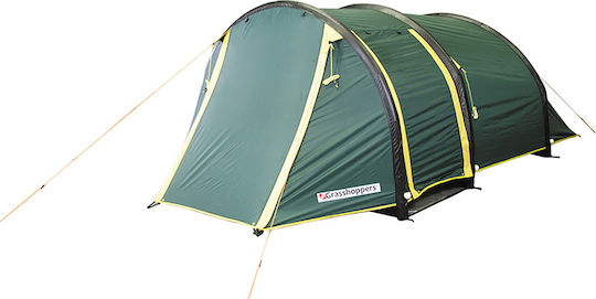 Grasshoppers Air 200 Σκηνή Camping Τούνελ Ορειβασίας Φουσκωτή Χακί με Διπλό Πανί 3 Εποχών για 2 Άτομα Αδιάβροχη 2000mm 350x190x120εκ.