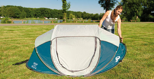 Coleman Galiano 4 Camping Tent Pop Up Blue 3 Seasons for 4 People 280x200x100cm