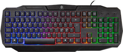 Deltaco GAM-129 Set Gaming Tastatur mit RGB-Beleuchtung & Maus (Englisch US)