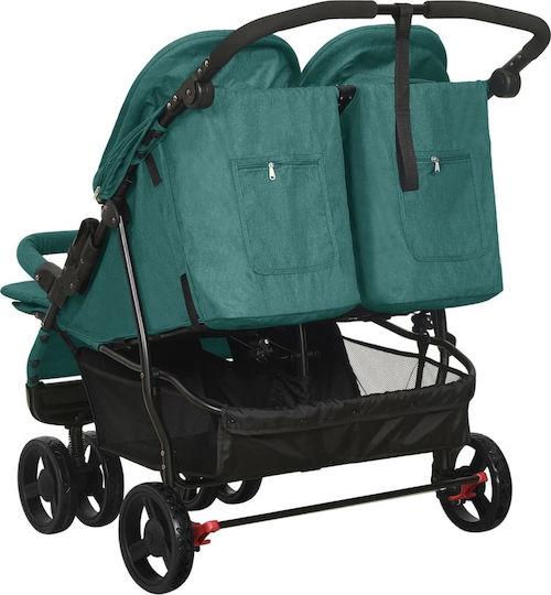 vidaXL Double Stroller Suitable for Newborn Green