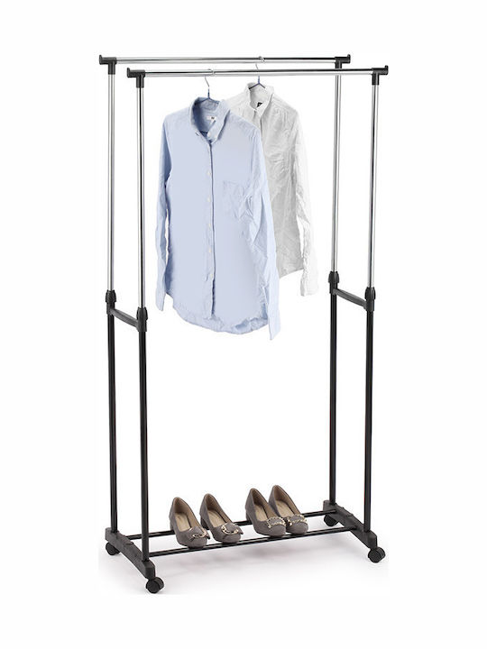 Vesta Rollbar Kleiderständer Teleskopisch Schwarz 80x43x160cm