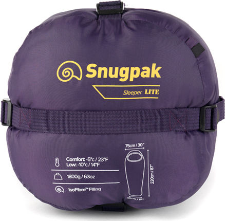 Snugpak Sleeping Bag Single 3 Seasons Sleeper Lite Purple