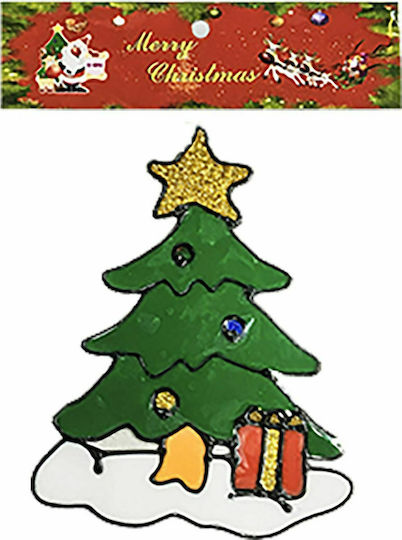 XMASfest Χριστουγεννιάτικα Aufkleber für das Fenster Gelly 15x20cm. (Μverschiedene Designs/Farben)