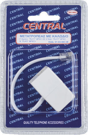 Central Αντάπτορας Καλώδιο RJ11 σε RJ45 Λευκό