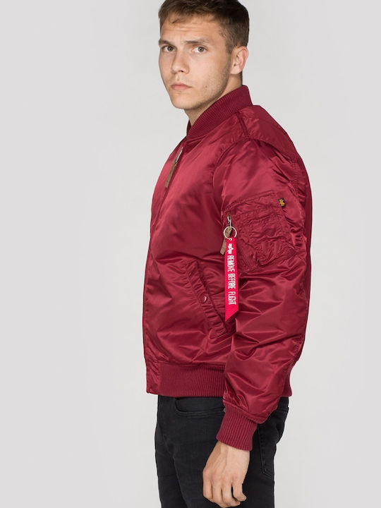MA-1 VF 59 Men's Winter Bomber Jacket Burgundy