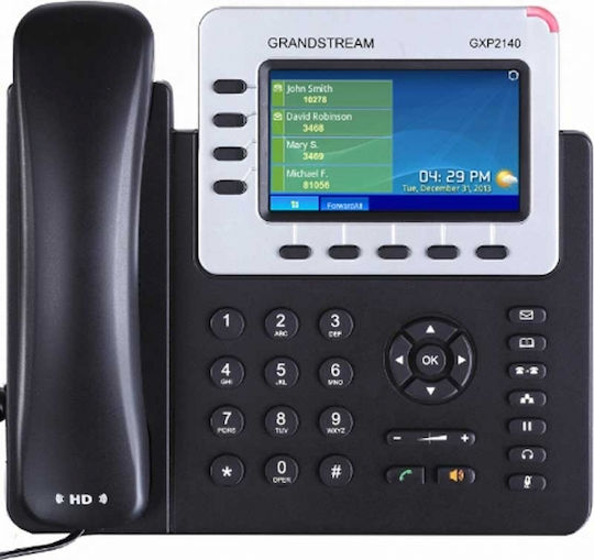 Grandstream GXP2140 Ενσύρματο Τηλέφωνο IP 4 γραμμών Μαύρο