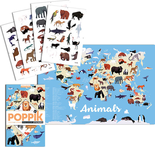 Poppik Αυτοκόλλητα Discovery Animals of the World