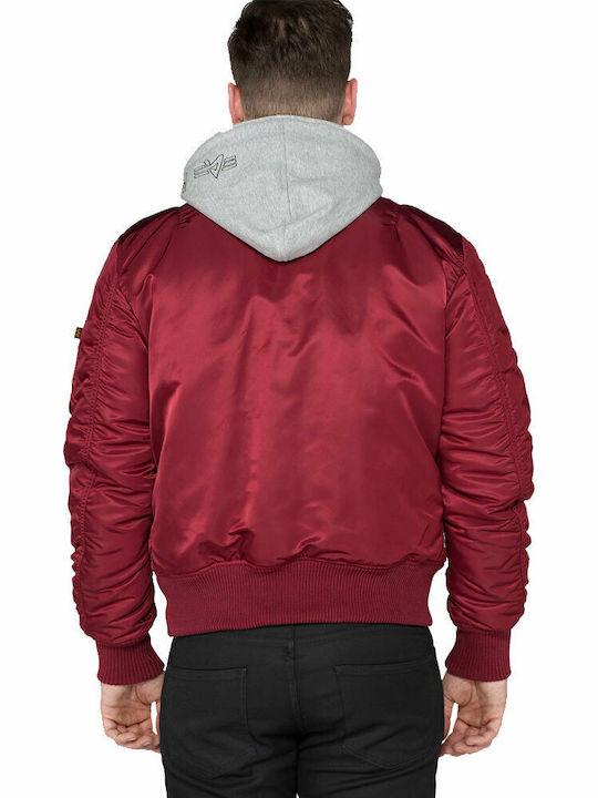 MA-1 D-Tec Winter Jacket Bomber Burgundy