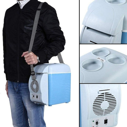 Huanjie Tragbares Kühlschrank Thermoelektrisch 7,5l Blau