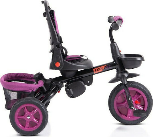 Byox Convertible Kids Tricycle with Parental Handle for 12 Months Purple