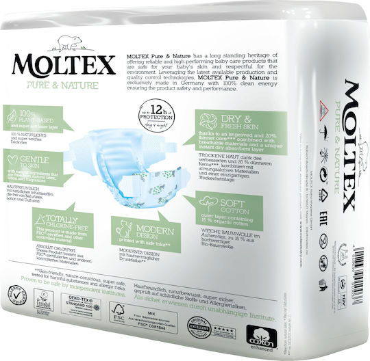 Moltex Πάνες με Αυτοκόλλητο Pure & Nature No. 4 για 7-18kg 29τμχ