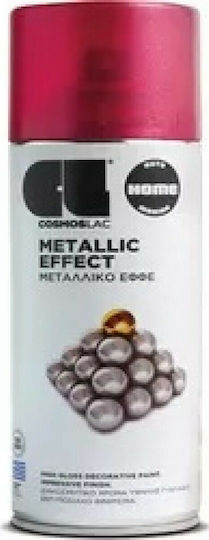 Cosmos Lac Σπρέι Βαφής Metallic Effect με Μεταλλικό Εφέ Κόκκινο 400ml