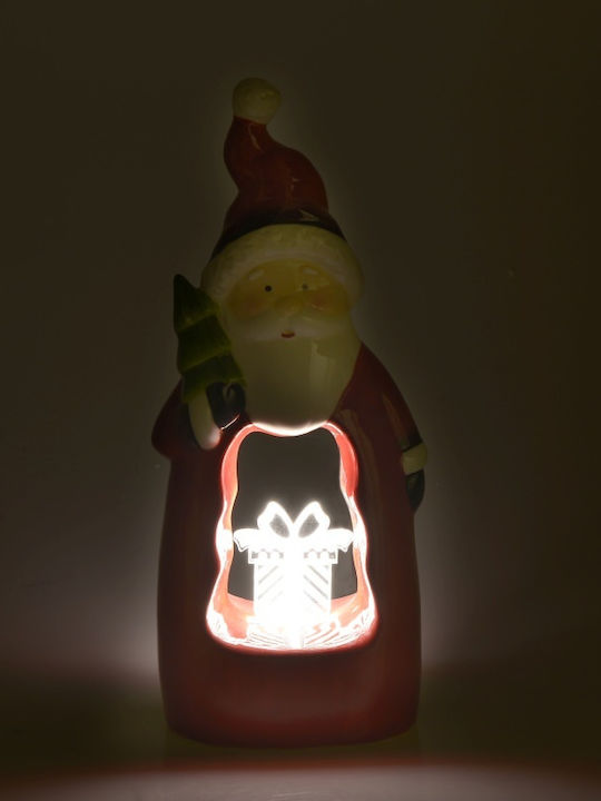 Inart Illuminated Santa Claus Red 25x10.5x7cm