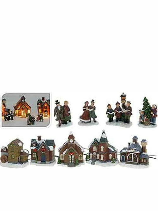 JK Home Decoration Weihnachtliche Dekofiguren Haus