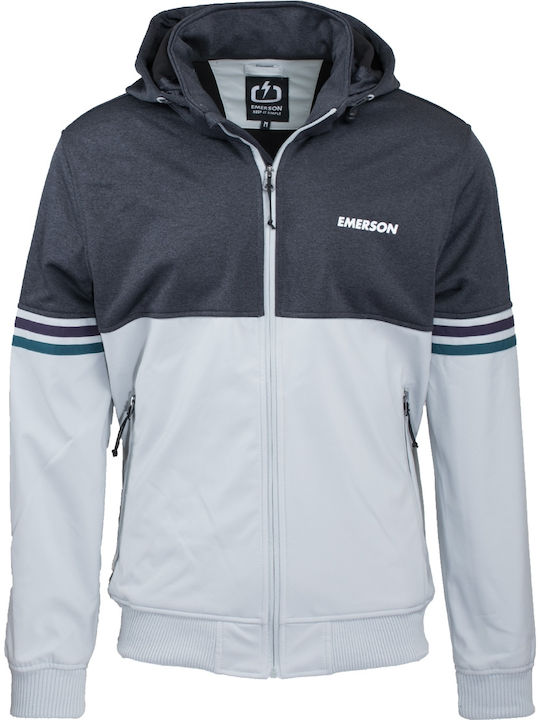 Winter Jacke Softshell Wasserdicht und Winddicht Grey / Off White