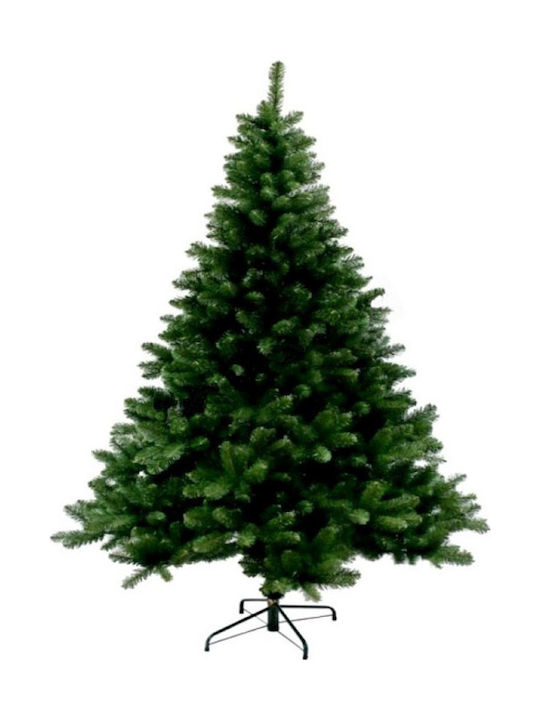 Alpine Christmas Green Tree with Metallic Base and Built in Branches H150pcs